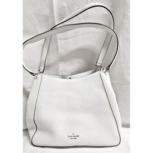 Kate Spade Leila 3 compartments light‎ blue leather double handle shoulder bags